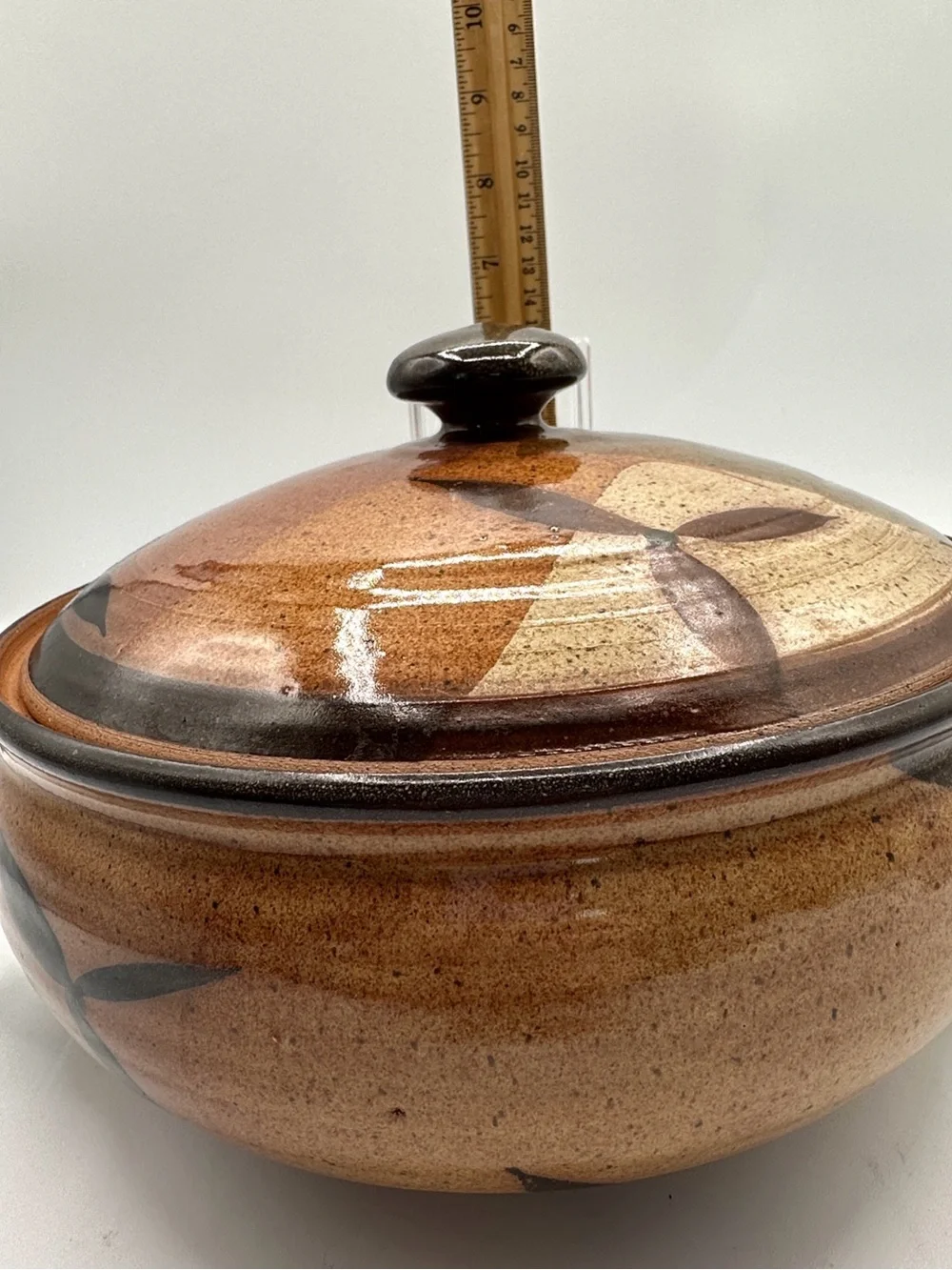 Studio Artist Hand Crafted 10” wide casserole dish with lid.